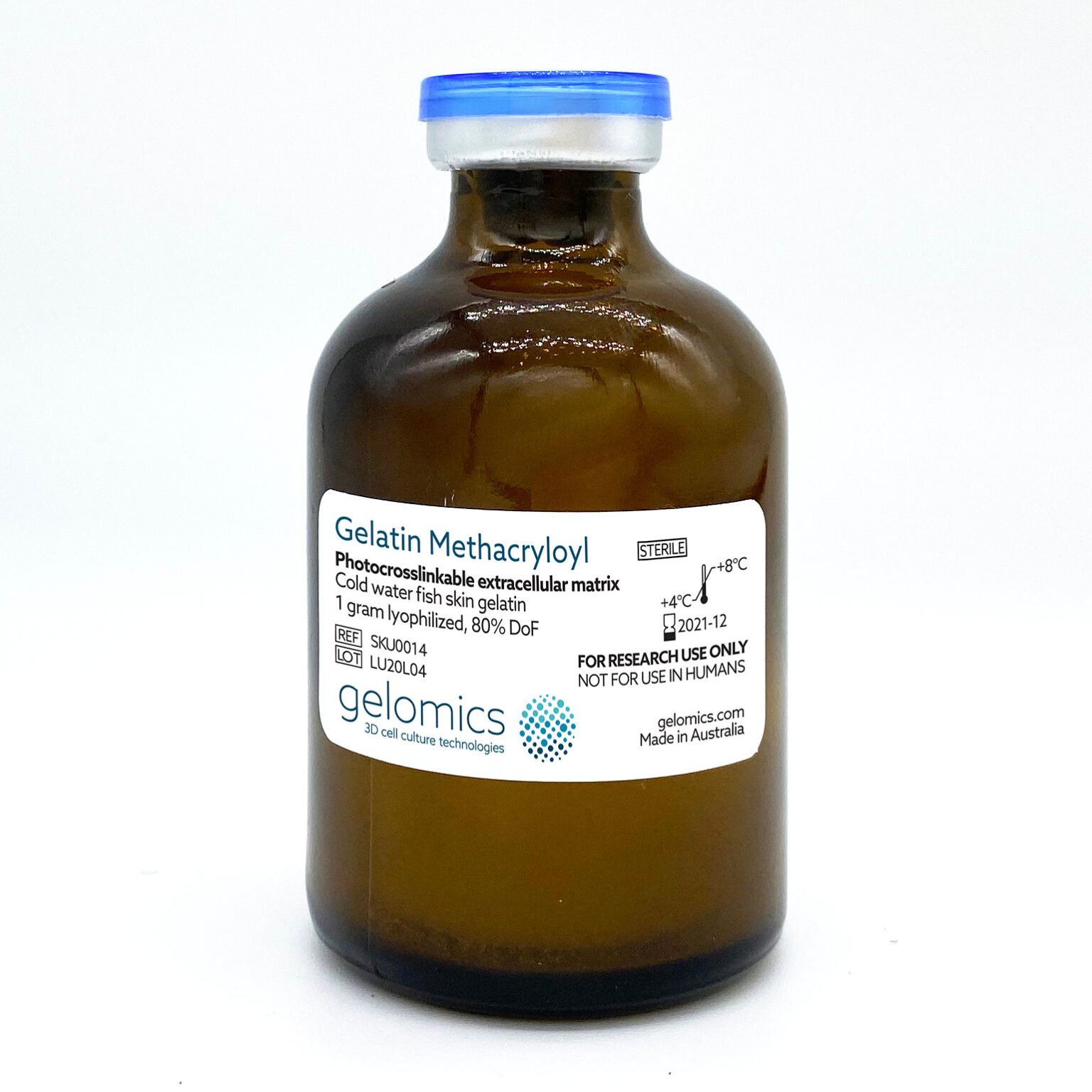 Gelatin Methacryloyl (GelMA) Fish, 1g, lyophilized Swift Analytical